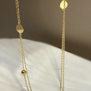 14kt gull keðja/men