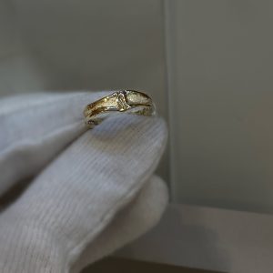 Handsmíðaður 14kt gullhringur í Silkilínunni  St: 56